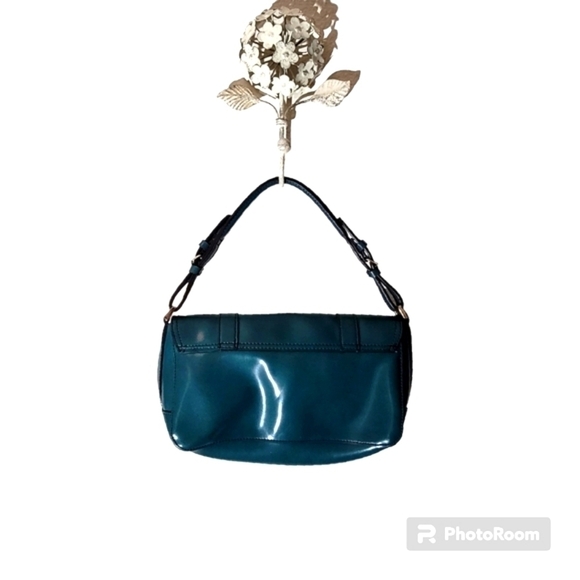 Vegan Leather Green Gold Hardware Hand Purse St. Patricks Day, Office - Picture 2 of 3